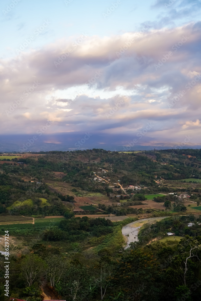 Beautiful landscape view of the Talamanca  Mountain range in Costa Rica