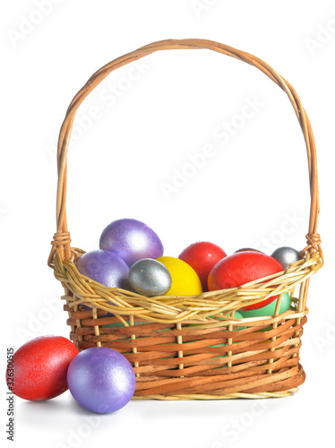Wicker easter basket filled...