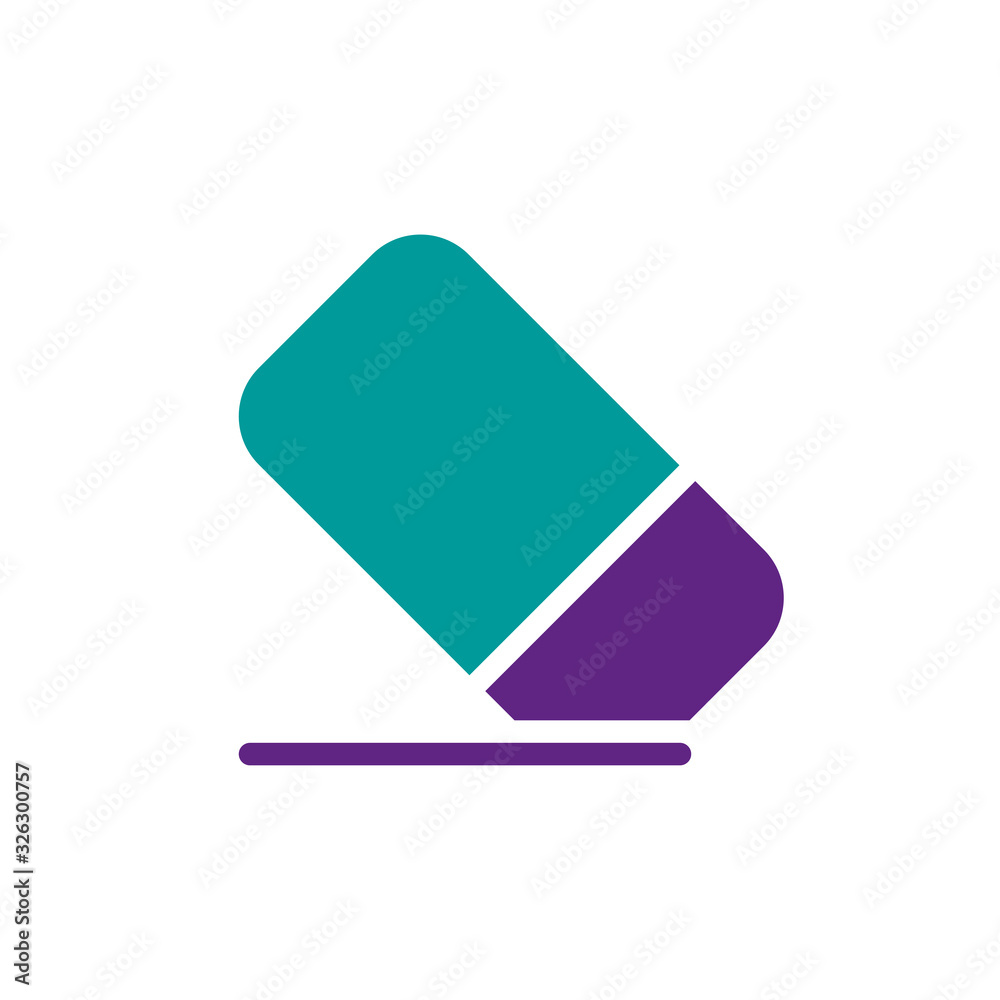 Eraser icon vector, in trendy flat style Eraser icon vector, in trendy flat style
