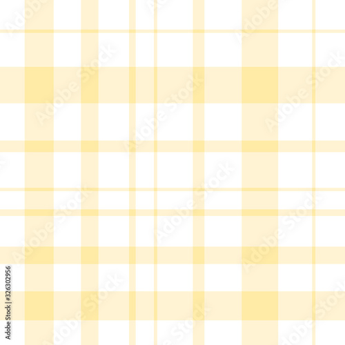 Seamless pattern in fine light yellow and white colors for plaid, fabric, textile, clothes, tablecloth and other things. Vector image.