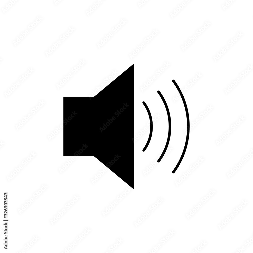 sound icon. Simple glyphvector of ban set for UI and UX, website or mobile application sound icon. Simple glyphvector of ban set for UI and UX, website or mobile application