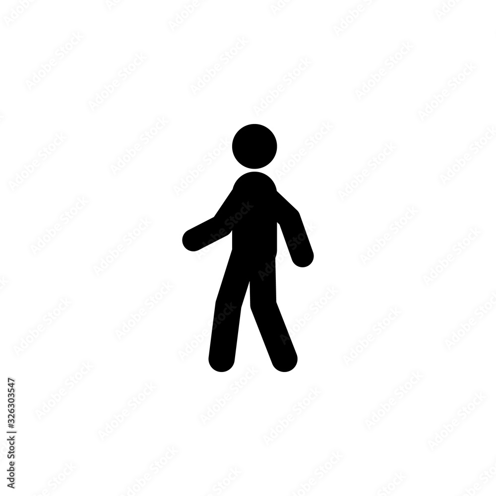 walking man icon. Simple glyphvector of ban set for UI and UX, website or mobile application walking man icon. Simple glyphvector of ban set for UI and UX, website or mobile application