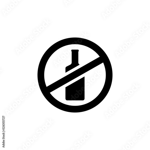 no alcohol icon. Simple glyphvector of ban set for UI and UX, website or mobile application