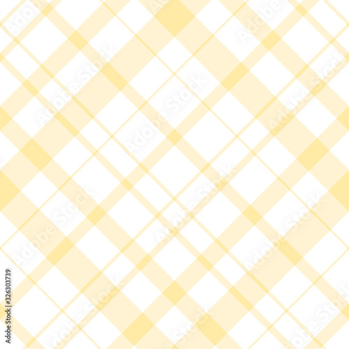 Seamless pattern in fine light yellow and white colors for plaid, fabric, textile, clothes, tablecloth and other things. Vector image. 2