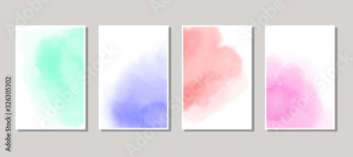 Color watercolor background set. abstract watercolour vector