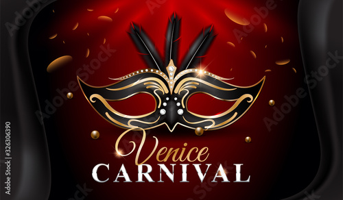 Greeting Card Venice Carnival Background