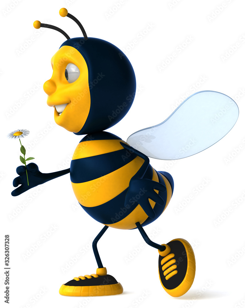 Fun bee - 3D Illustration Fun bee - 3D Illustration