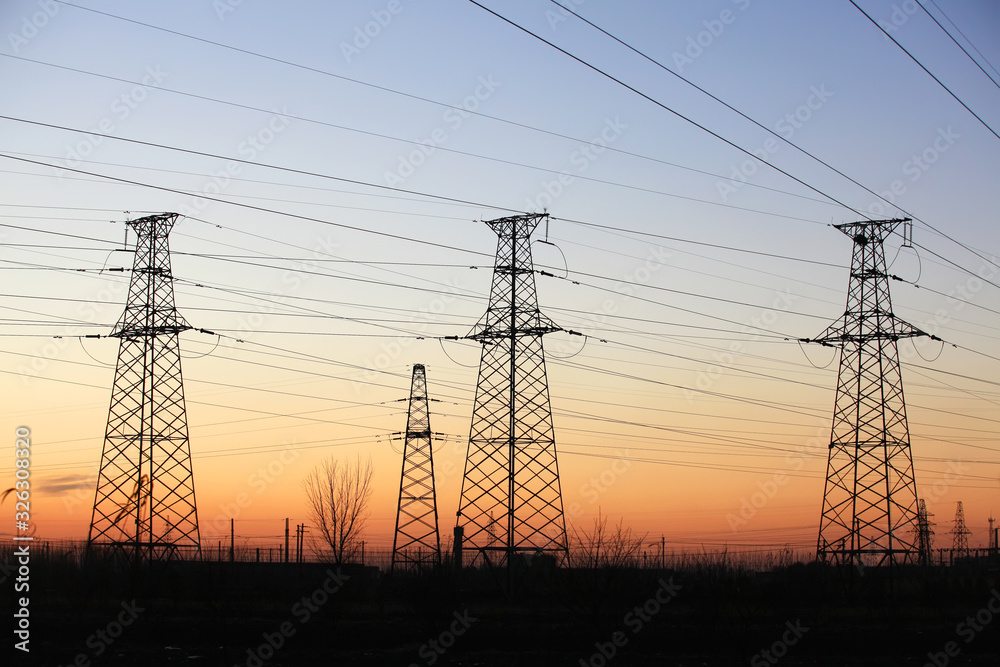 the pylon in the evening