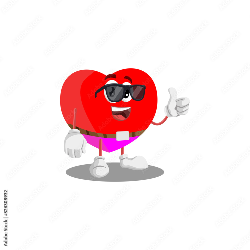 love mascot shaped template design love mascot shaped template design
