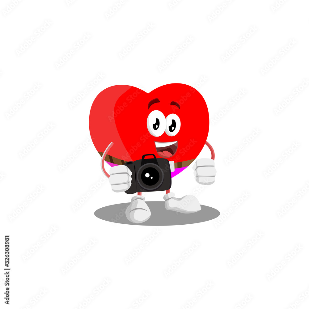 Obraz premium love mascot shaped template design