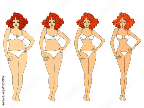 Charming lady on the way to slimming