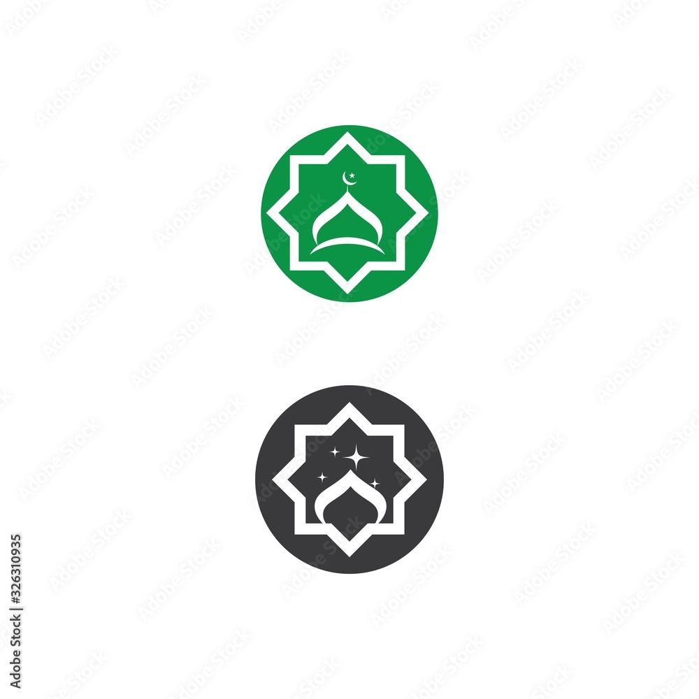 Mosque Moslem icon vector Illustration Mosque Moslem icon vector Illustration