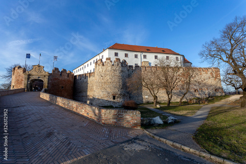 Castle of Siklos on a sunny winter day.