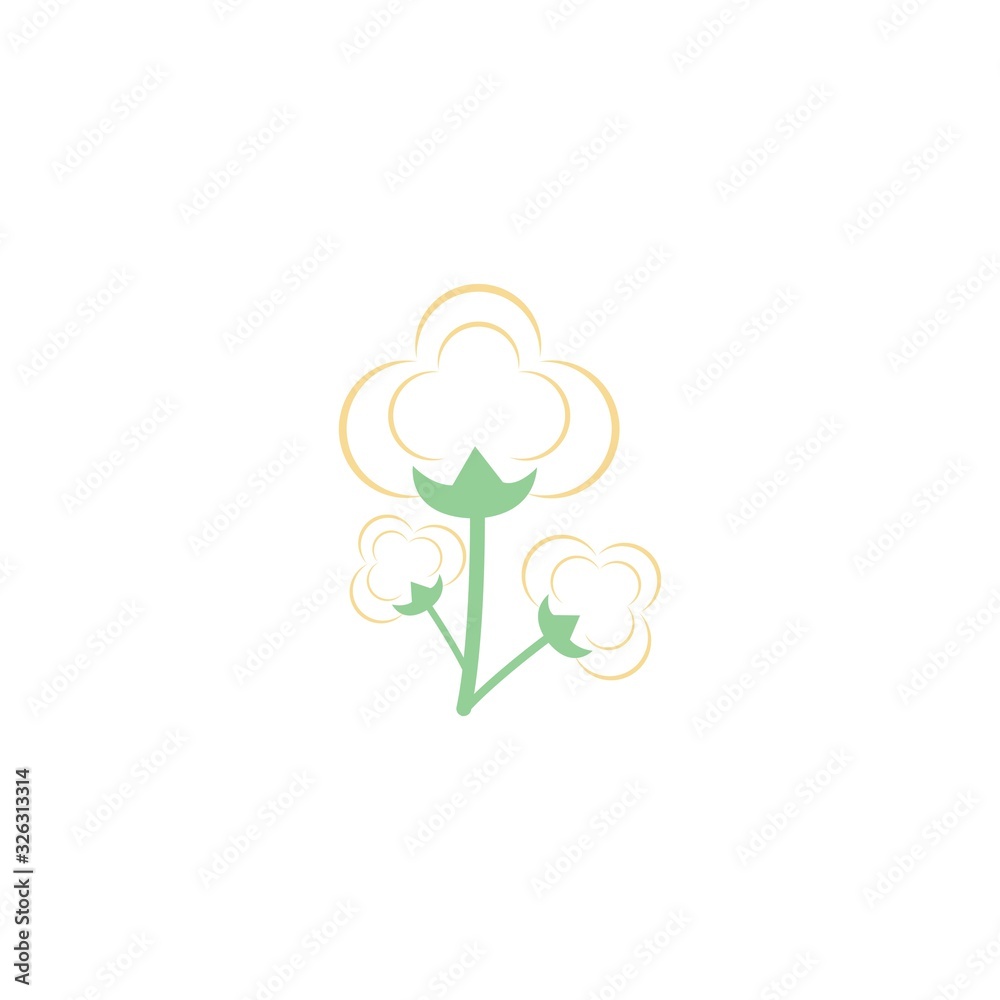 Cotton icon Vector Illustration design Logo Cotton icon Vector Illustration design Logo