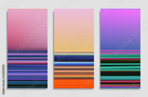 Mobile phone wallpaper or package cover design. Colorful gradient background. 