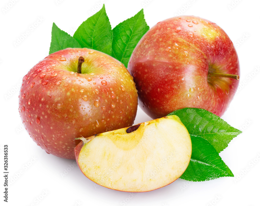 Fresh red apple isolated on white background Fresh red apple isolated on white background