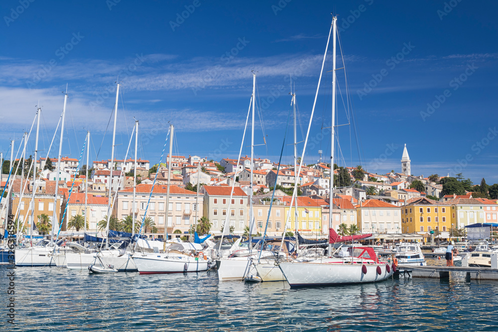 Marina in in Mali Losinj town, Croatia.