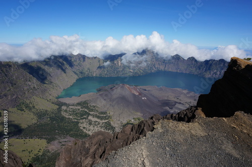 Mt Rinjani on Lombok Island In Indonesia