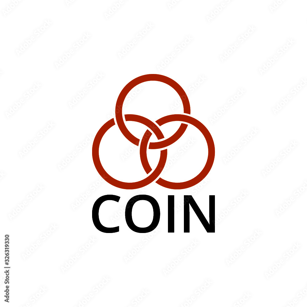 Round empty abstract coins icon isolated on white background Round empty abstract coins icon isolated on white background