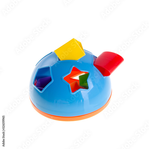 Obraz na plátně Toy or baby toy plastic shape sorter on background new.