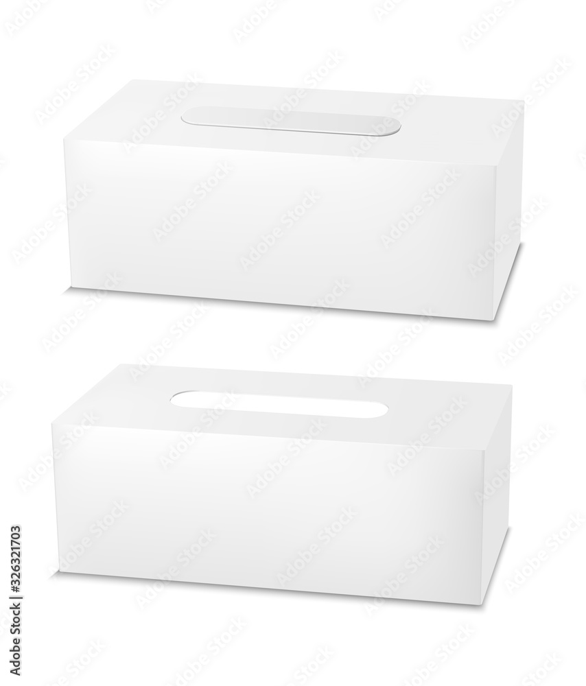 Fototapeta premium White paper wipes package with flap