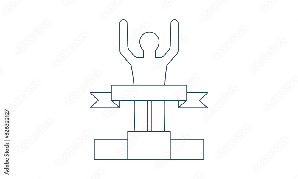 Competition icon for rivalry and goal achievement Competition icon for rivalry and goal achievement