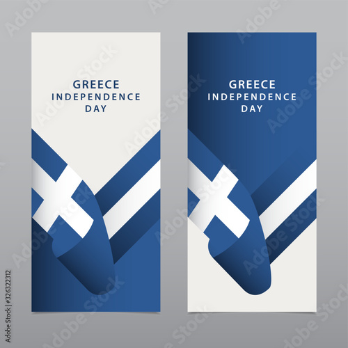 Happy Greece Independence Day Celebration Vector Template Design Illustration