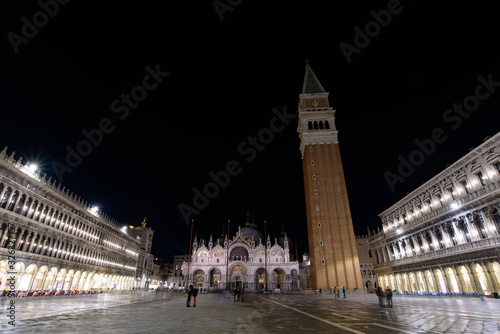 Night view of St Mark's Square (Piazza San Marco), Venice, Italy © momo11353
