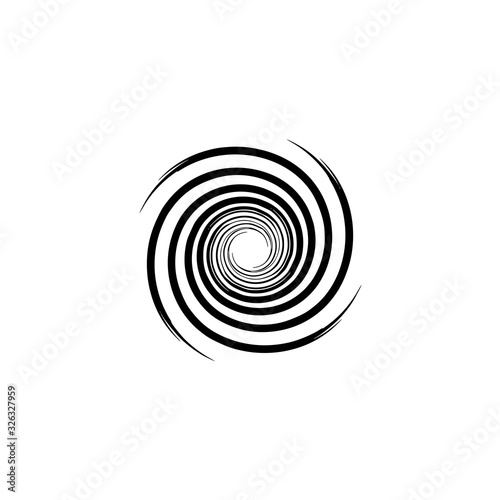 Swirl logo design element isolated on white background