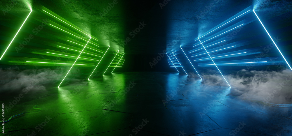 Neon Fluorescent Laser Led Psychedelic Garage Elegant Futuristic - Stock  Image - Everypixel