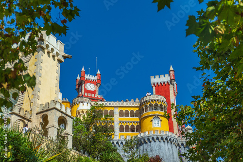 Famous landmark Pena Palace in Sintra, Portugal