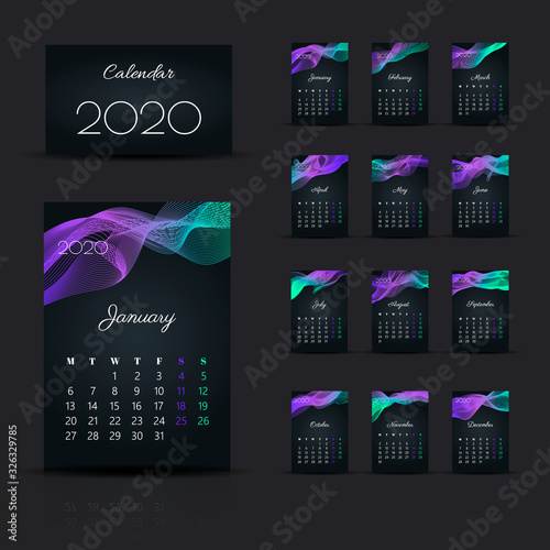 Calendar 2020.