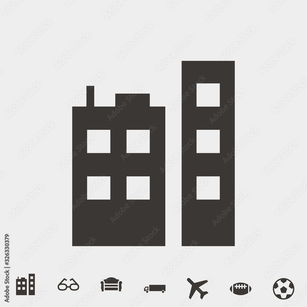building icon vector illustration and symbol for website and graphic design