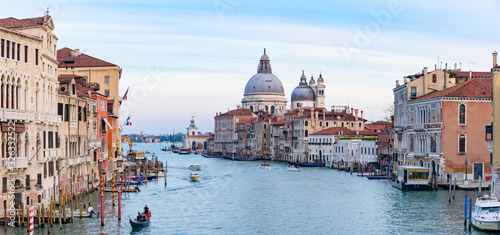 Grand Canal with Santa Maria della Salute at background, Venice, Italy © momo11353