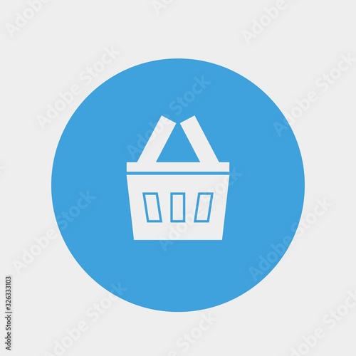 shopping basket icon vector illustration and symbol for website and graphic design