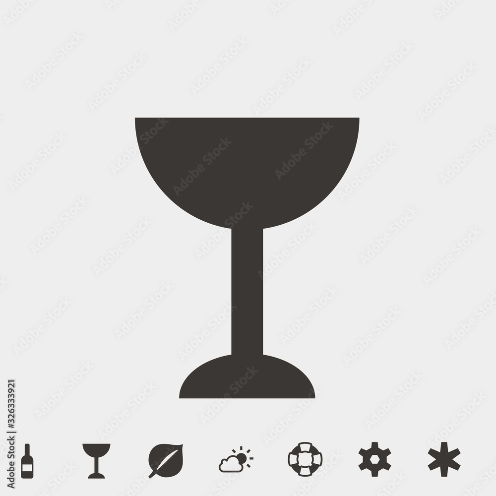 wine glass icon vector illustration and symbol for website and graphic design