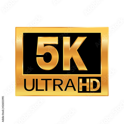 5K Ultra HD resolution icon for web and mobile