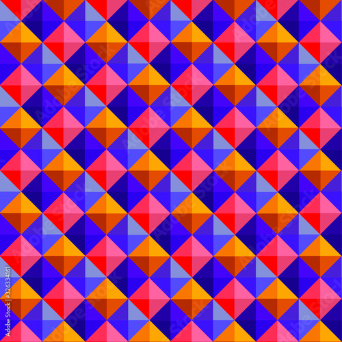 Seamless vector pattern with colorful rhombs