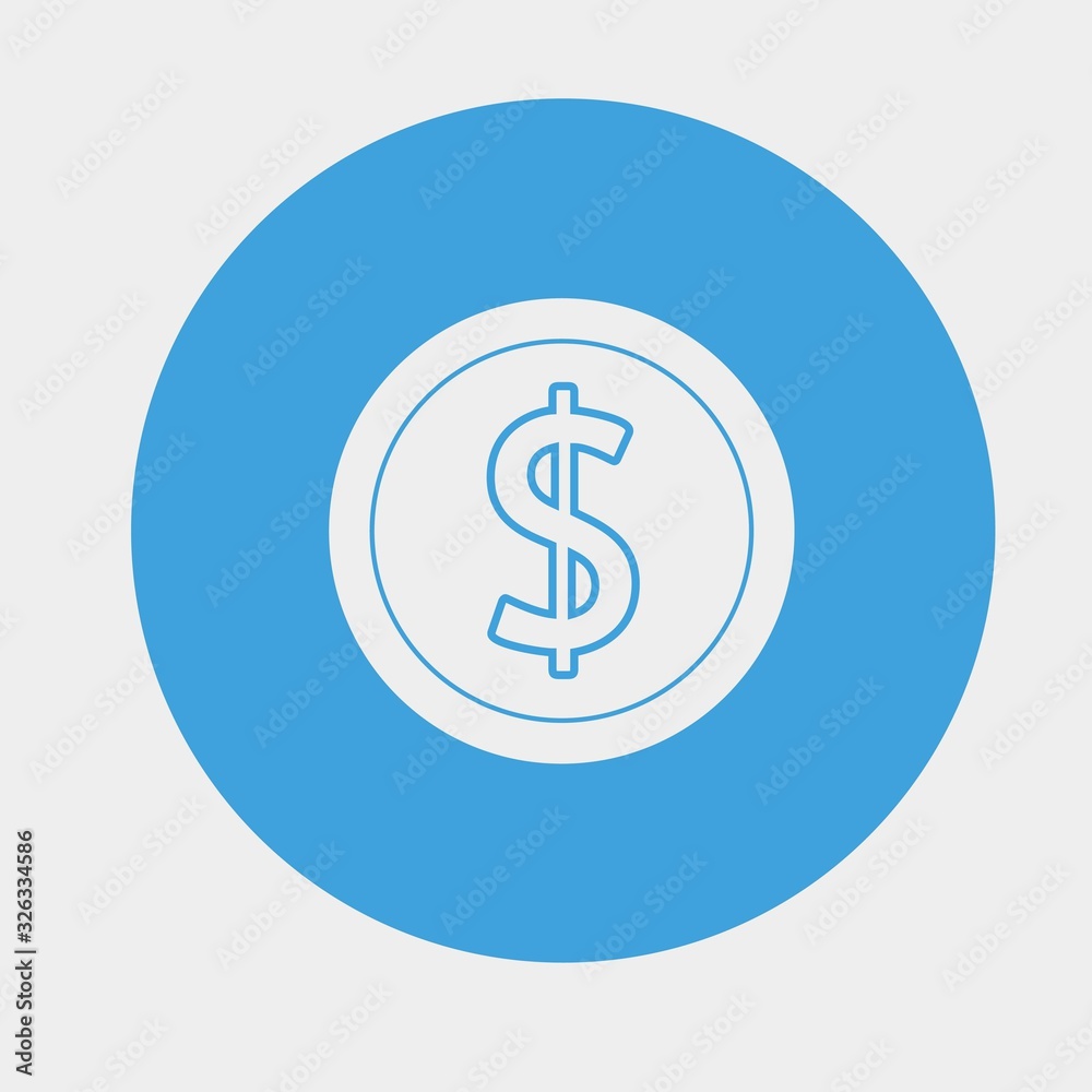 coin dollar sign icon vector illustration and symbol for website and graphic design coin dollar sign icon vector illustration and symbol for website and graphic design