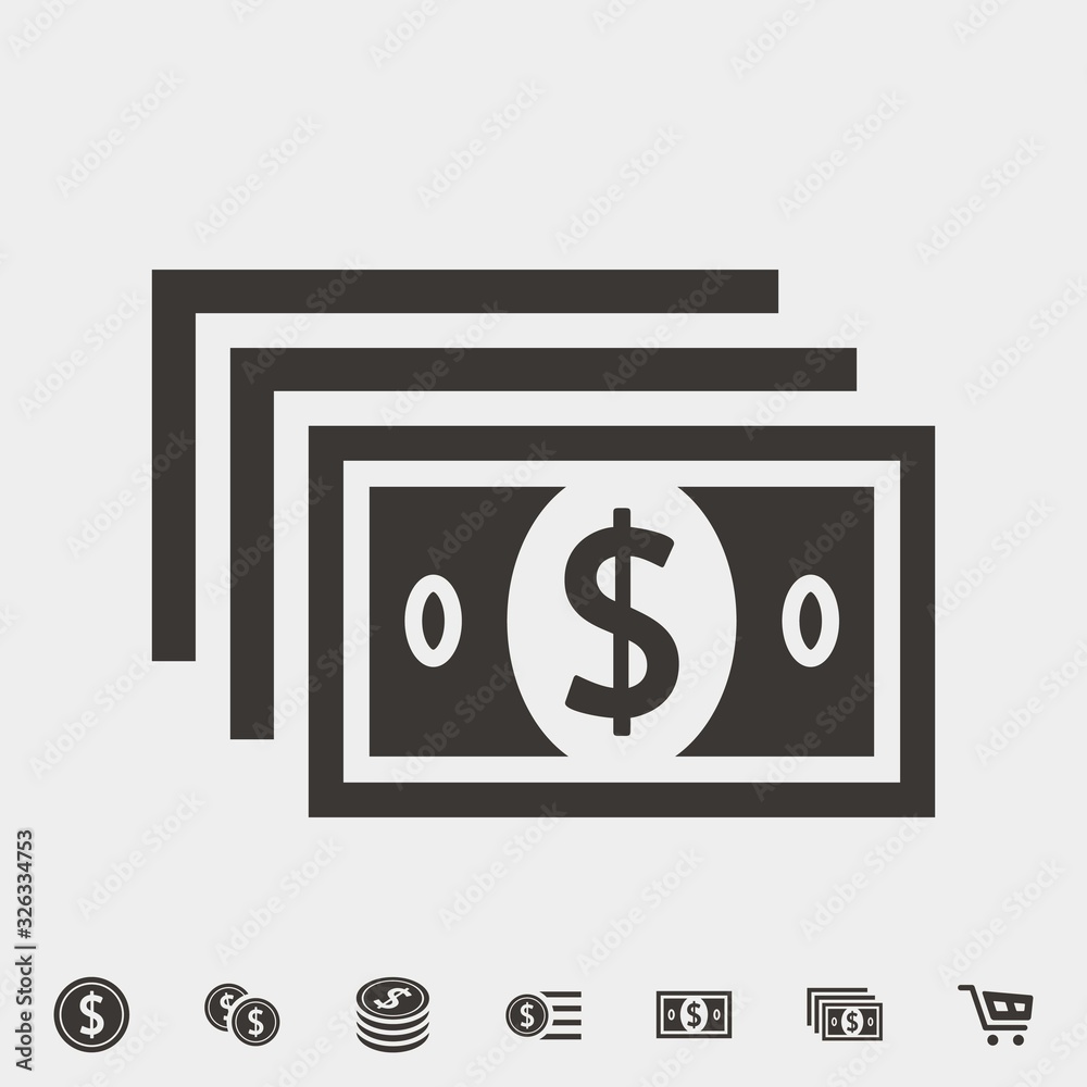 dollar bills icon vector illustration and symbol for website and graphic design dollar bills icon vector illustration and symbol for website and graphic design