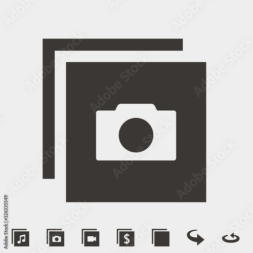 gallery icon vector illustration and symbol for website and graphic design