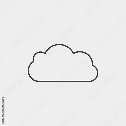 cloud icon vector illustration and symbol for website and graphic design