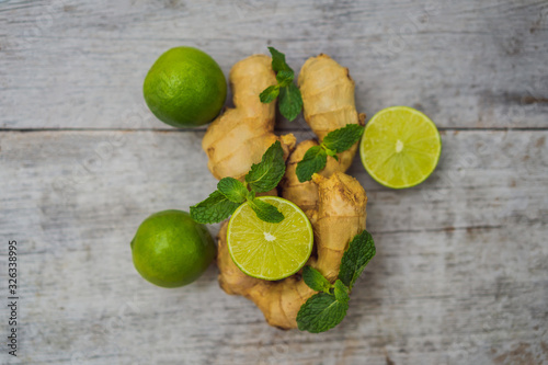 Ginger, lime and mint ilooks like a tree
