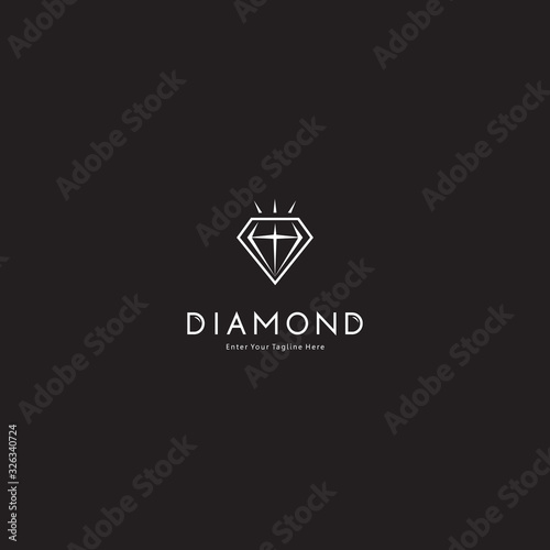 template vektor logo creatif diamond logo