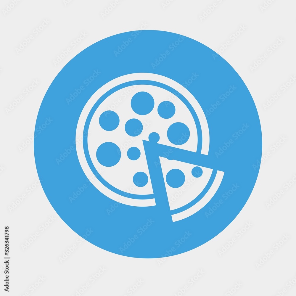 pizza icon vector illustration and symbol for website and graphic design