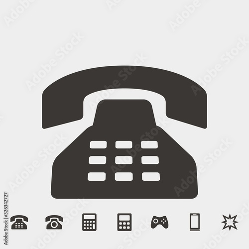 telephone icon vector illustration and symbol for website and graphic design