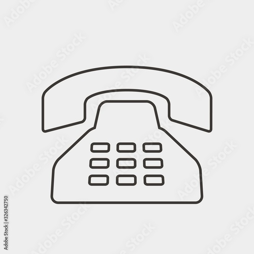 telephone icon vector illustration and symbol for website and graphic design