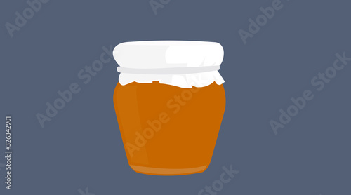 Vector Isolated Illustration of a Honey Jar