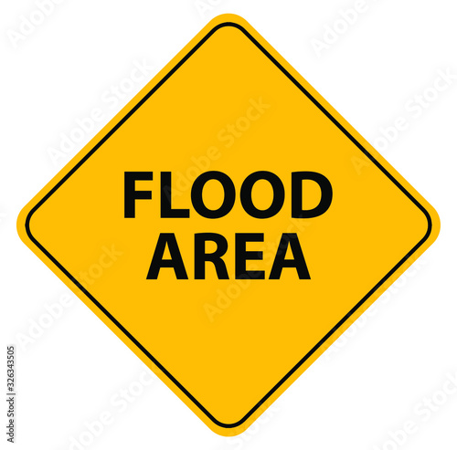 flood area sign on white background