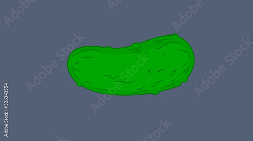 Vector Isolated Illustration of a Pickle